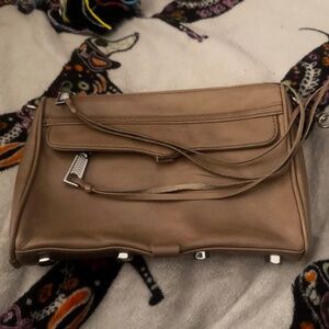 Rebecca Minkoff, Real  leather tanned colored, wristlet, leather fringe